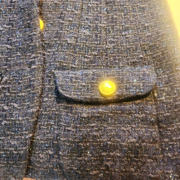 VTG Impasse New York Blazer Womens 2 Tweed Gold Buttons Corpcore Darkacademia - Picture 6 of 6